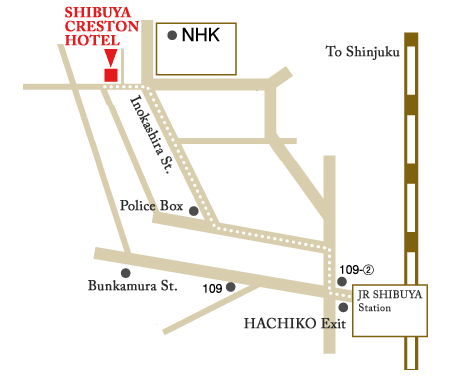 SHIBUYA CRESTON HOTEL MAP